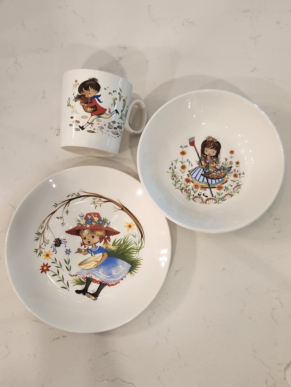 Ridgway Staffordshire Nursery Ryme Dish Set